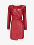 Robe portefeuille en simili - Rouge - 1