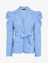 Veste cintrée à manches gigot - Bleu ciel - 1