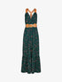 Robe à bretelles style sangles en simili - Vert - 1