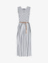 Robe longue à imprimé style marinière - Blanc - 1