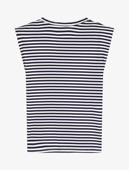 Top marinière à épaulettes - Marine - 2