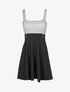 Robe patineuse à buste rayé - Noir - 1