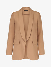 Blazer ouvert uni - Camel - 3