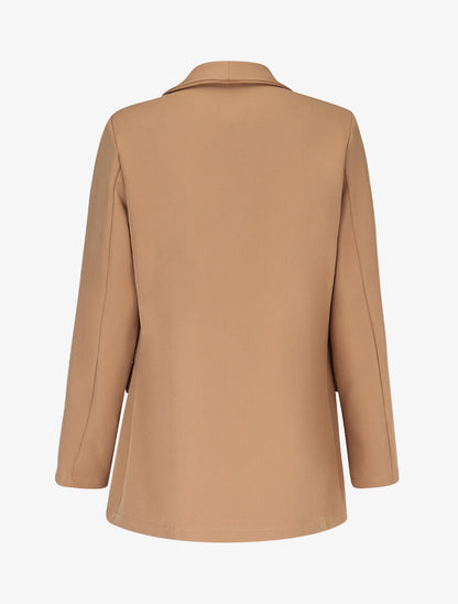 Blazer ouvert uni - Camel - 2