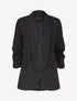 Blazer ouvert à manches plissées - Noir - 1