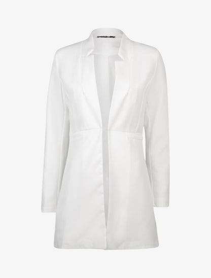 Blazer mi long cintré - Blanc - 3