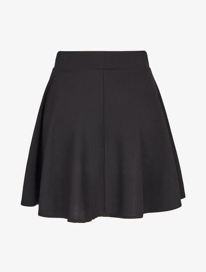 Jupe unie coupe patineuse - Noir - 2