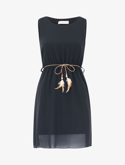 Robe patineuse en voile - Noir - 1