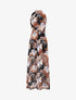 Robe longue ajourée à imprimés - Noir - 1