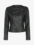Veste ajustée en simili - Noir - 1