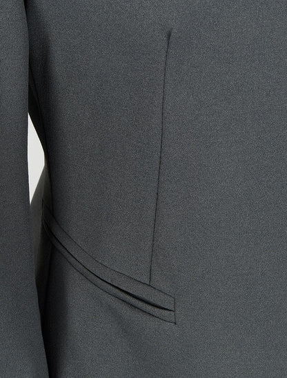 Blazer à revers imprimé graphique - Anthracite - 4