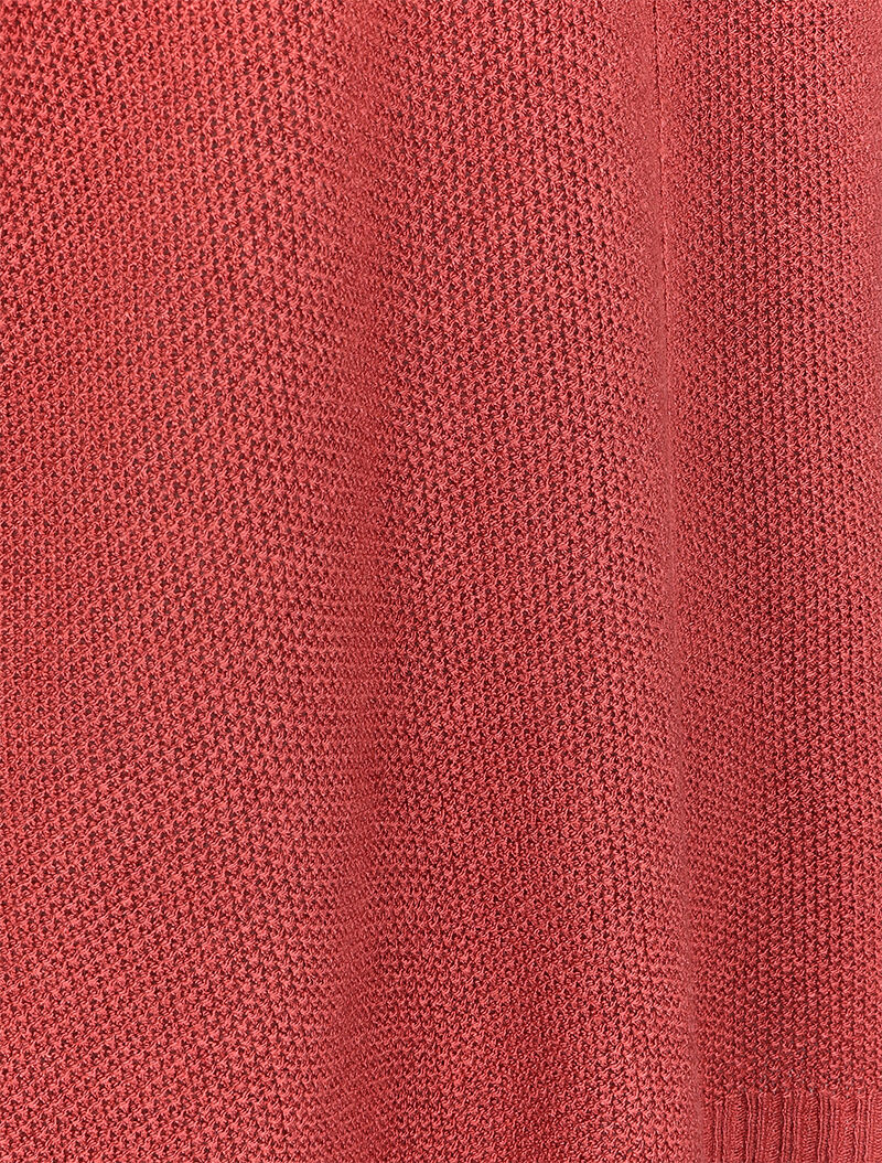 Pull loose en maille fine à manches 3/4 - Rose foncé - 3