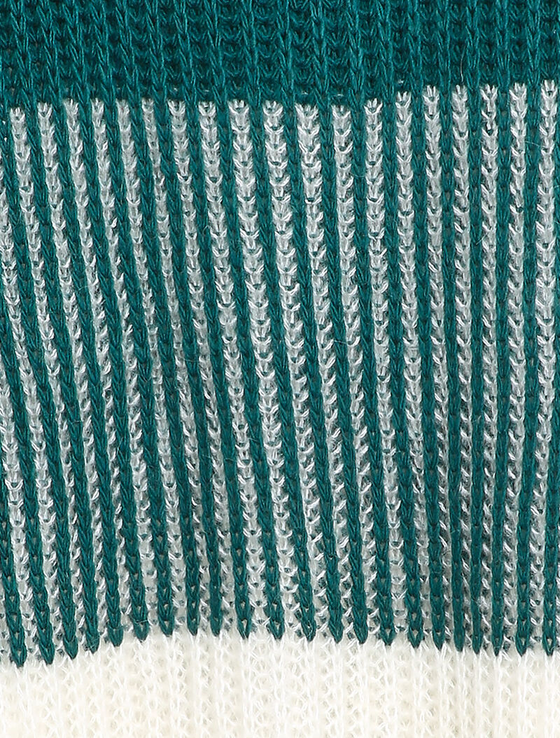 Pull en grosse maille contrastée - Bleu canard - 3
