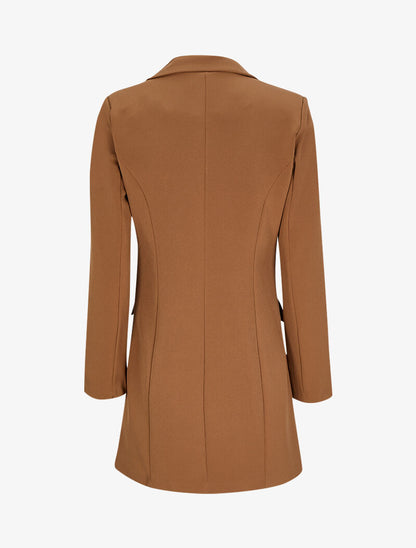 Blazer extra long style officier - Camel - 2