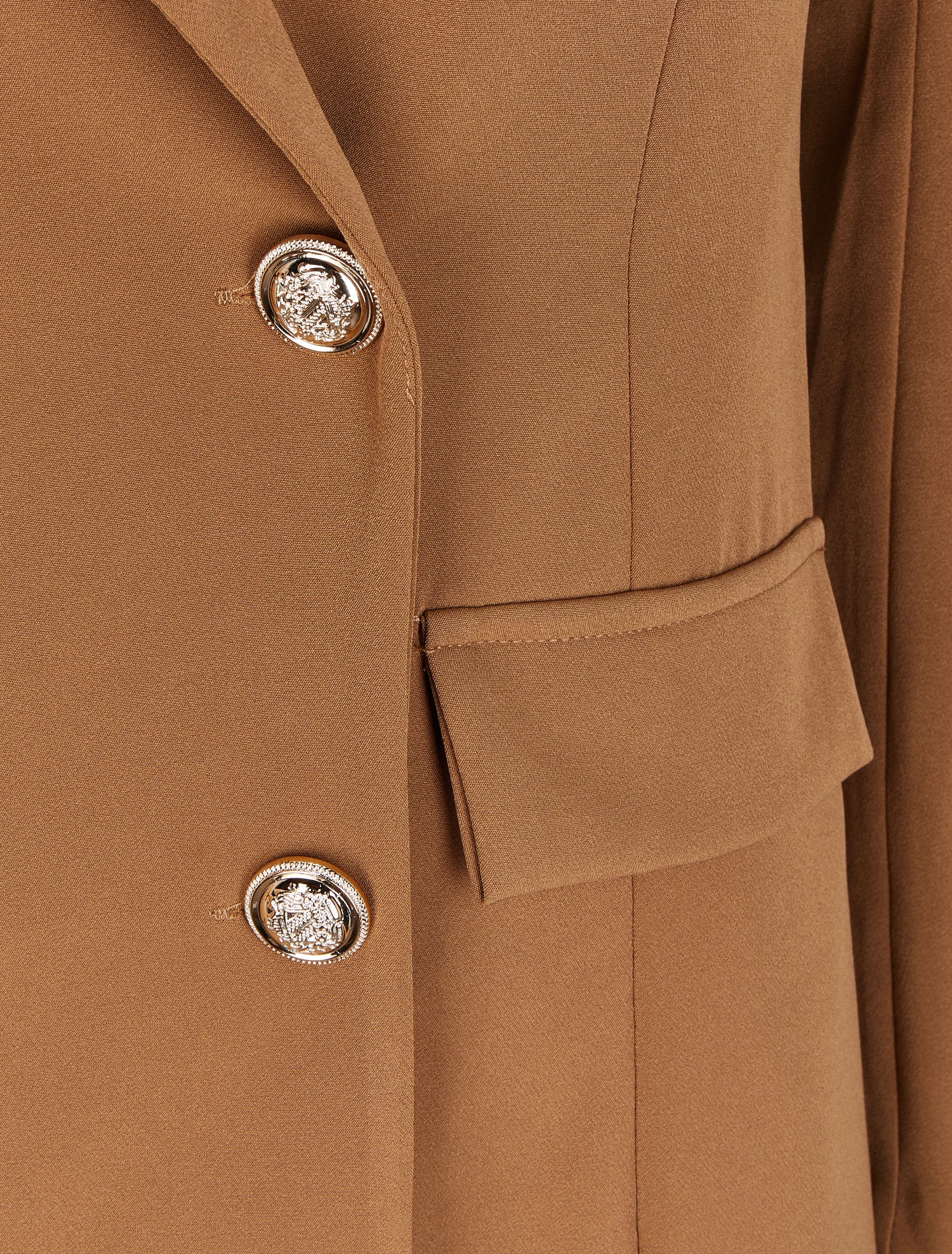 Blazer extra long style officier - Camel - 3