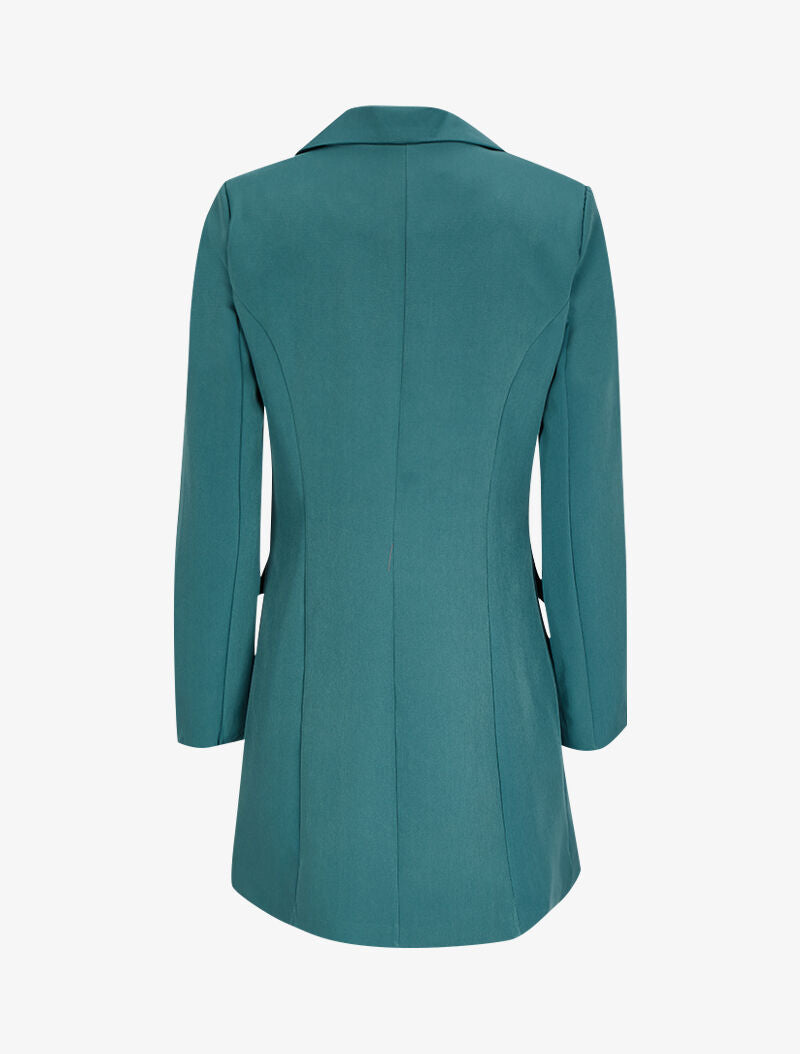 Blazer extra long style officier - Bleu charrette - 2