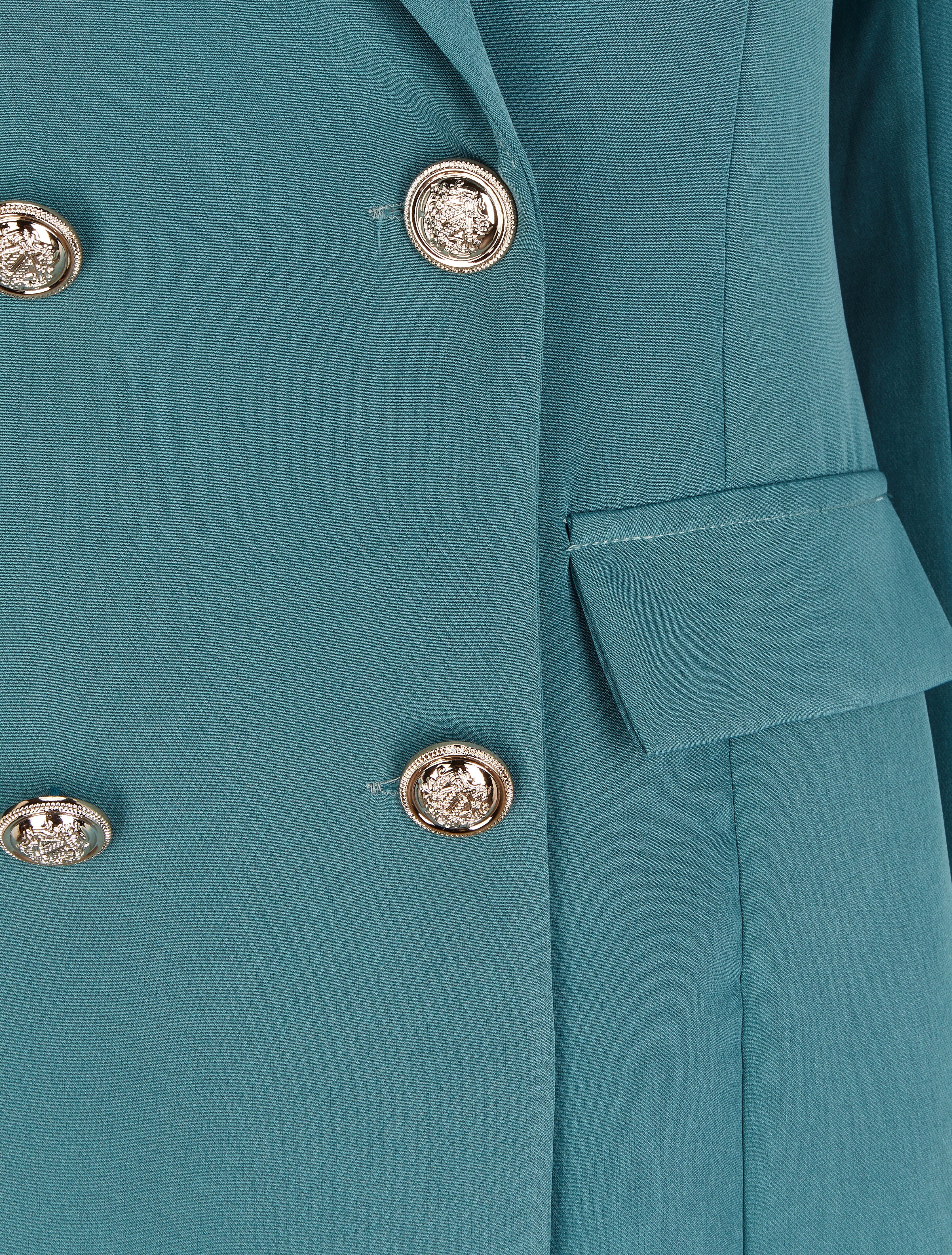 Blazer extra long style officier - Bleu charrette - 3
