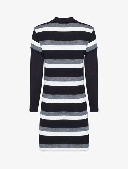 Tunique rayée à manches trompe l&