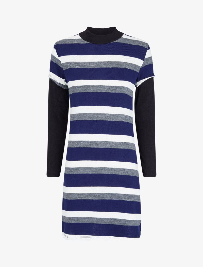 Tunique rayée à manches trompe l&