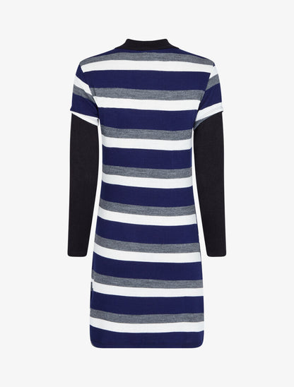 Tunique rayée à manches trompe l&