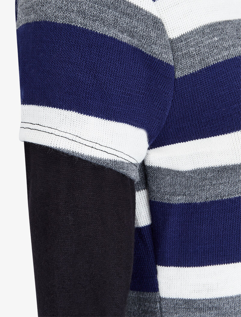 Tunique rayée à manches trompe l&