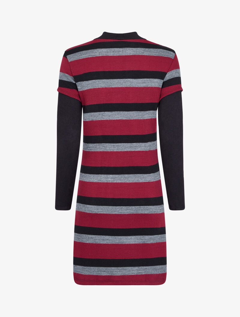 Tunique rayée à manches trompe l&