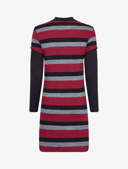 Tunique rayée à manches trompe l&