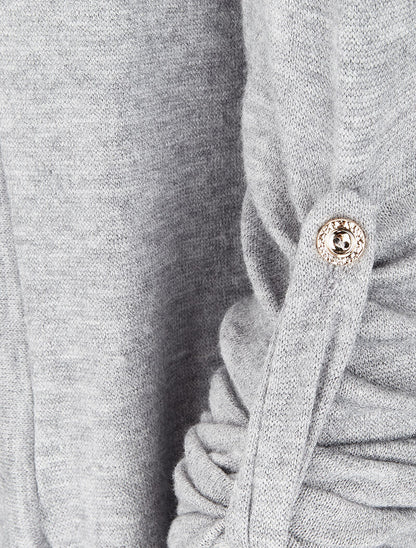 Gilet col châle - Gris chiné - 3