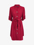 Robe chemise unie - Bordeaux - 1