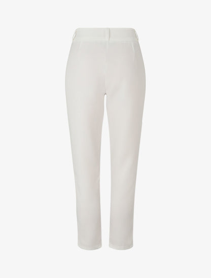 Pantalon slim à bords fendus - Blanc - 2