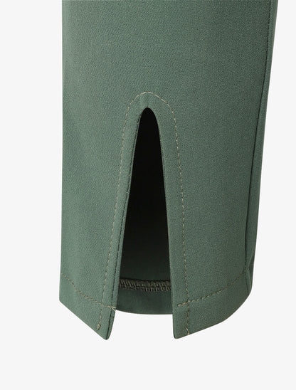 Pantalon slim à bords fendus - Kaki - 3