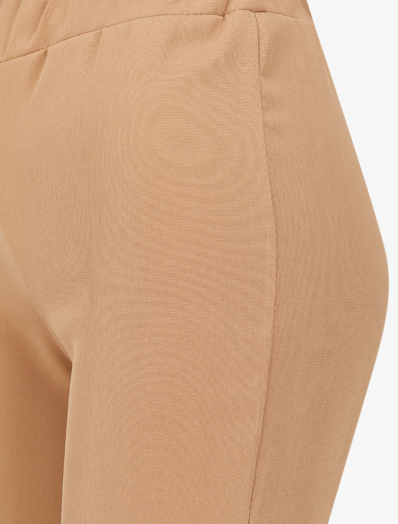 Pantalon flare extra long à bords fendus - Beige - 4