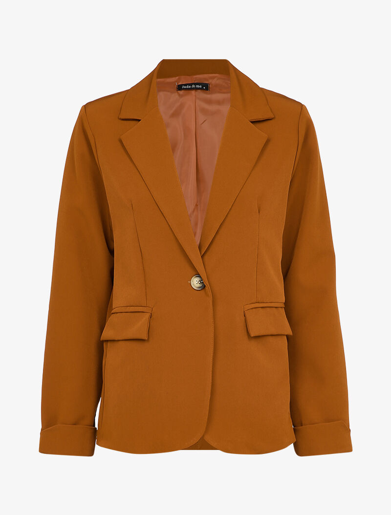 Blazer oversize à épaulettes - Rouille - 3