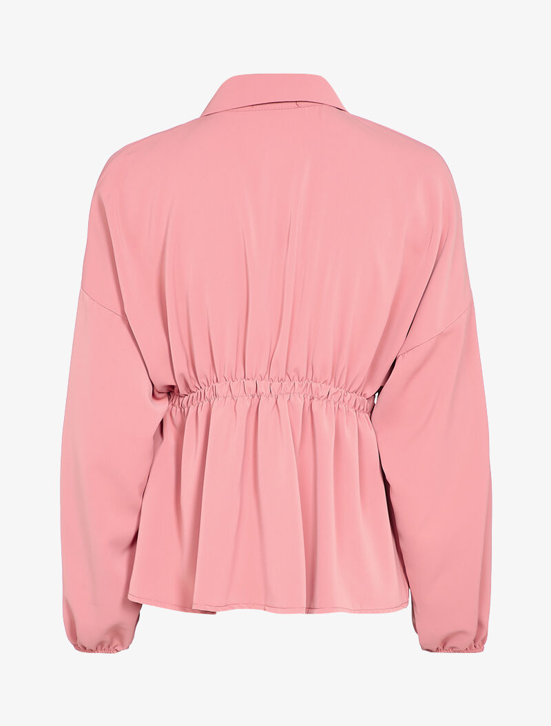 Chemise fluide cintrée à manches style kimono - Rose - 2