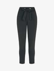 Pantalon coupe carotte à ceinture intégrée - Noir - 3