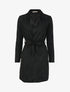 Veste style trench en suédine - Noir - 1