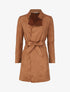 Veste style trench en suédine - Camel - 1