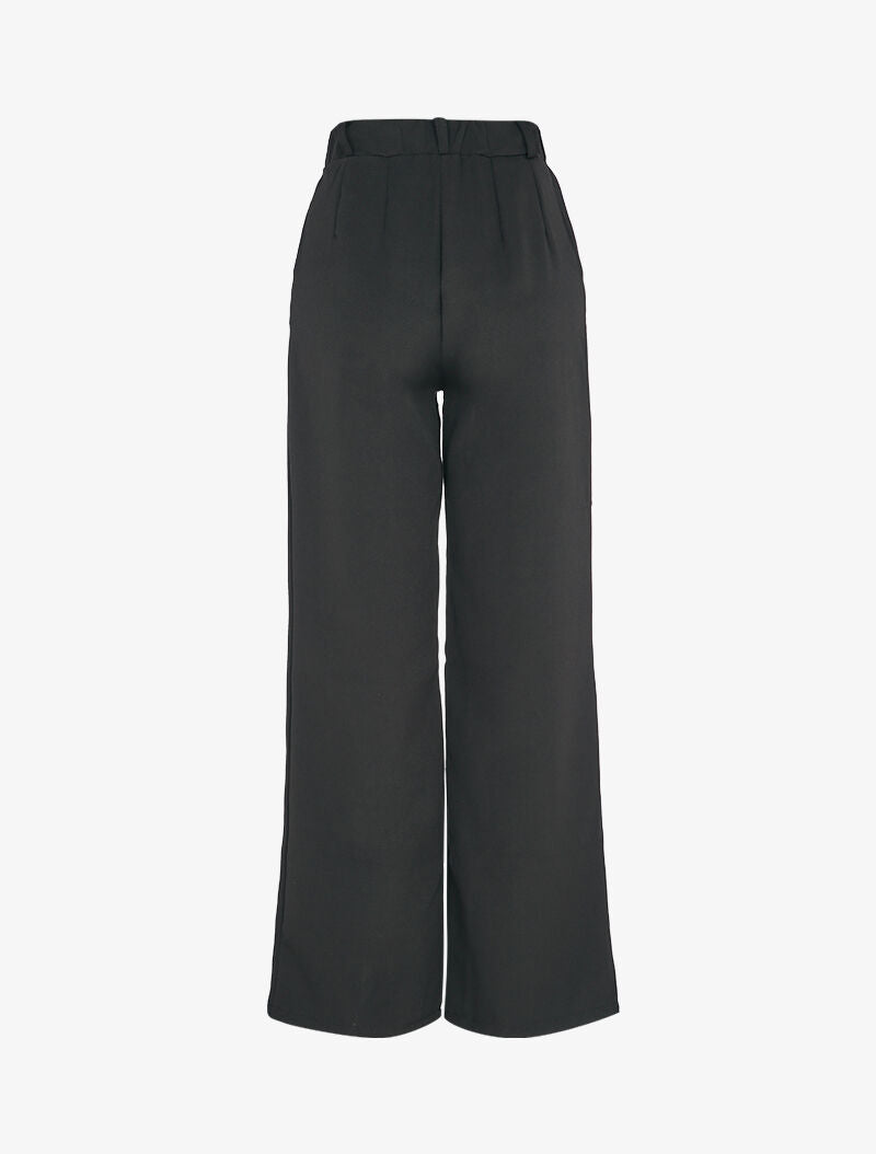 Pantalon droit fluide et ajusté à jambes extra longues - Noir - 2