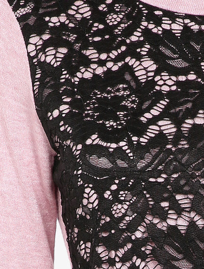 Robe pull à dentelle à l&