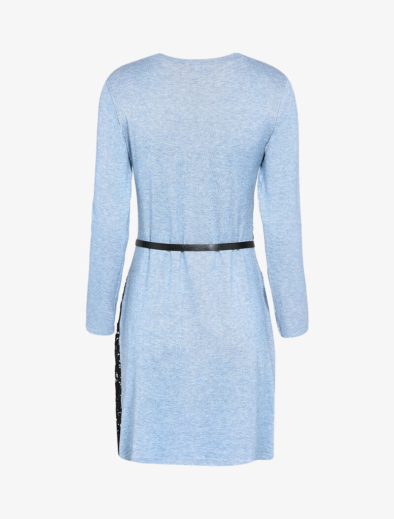 Robe pull à dentelle à l&