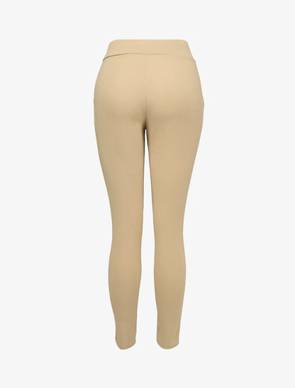 Pantalon 7/8 classique à chaîne stylisée - Beige - 2