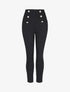 Pantalon empire à boutons décoratifs - Noir - 1
