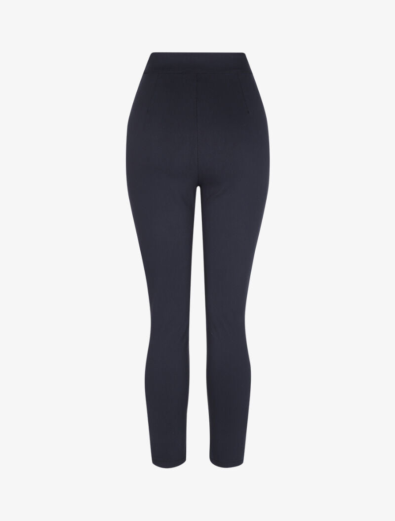 Pantalon empire à boutons décoratifs - Marine - 2