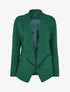 Blazer à pans asymétriques - Vert foncé - 1