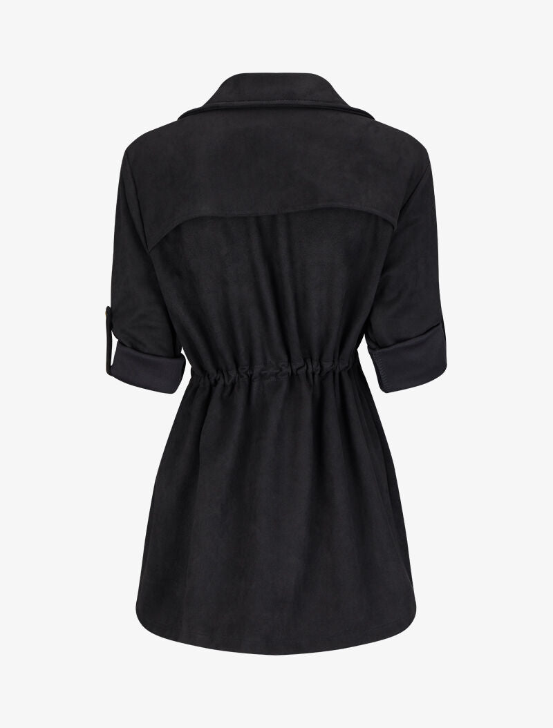 Veste en suédine à manches coudées ajustables - Noir - 2