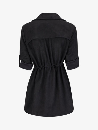 Veste en suédine à manches coudées ajustables - Noir - 2