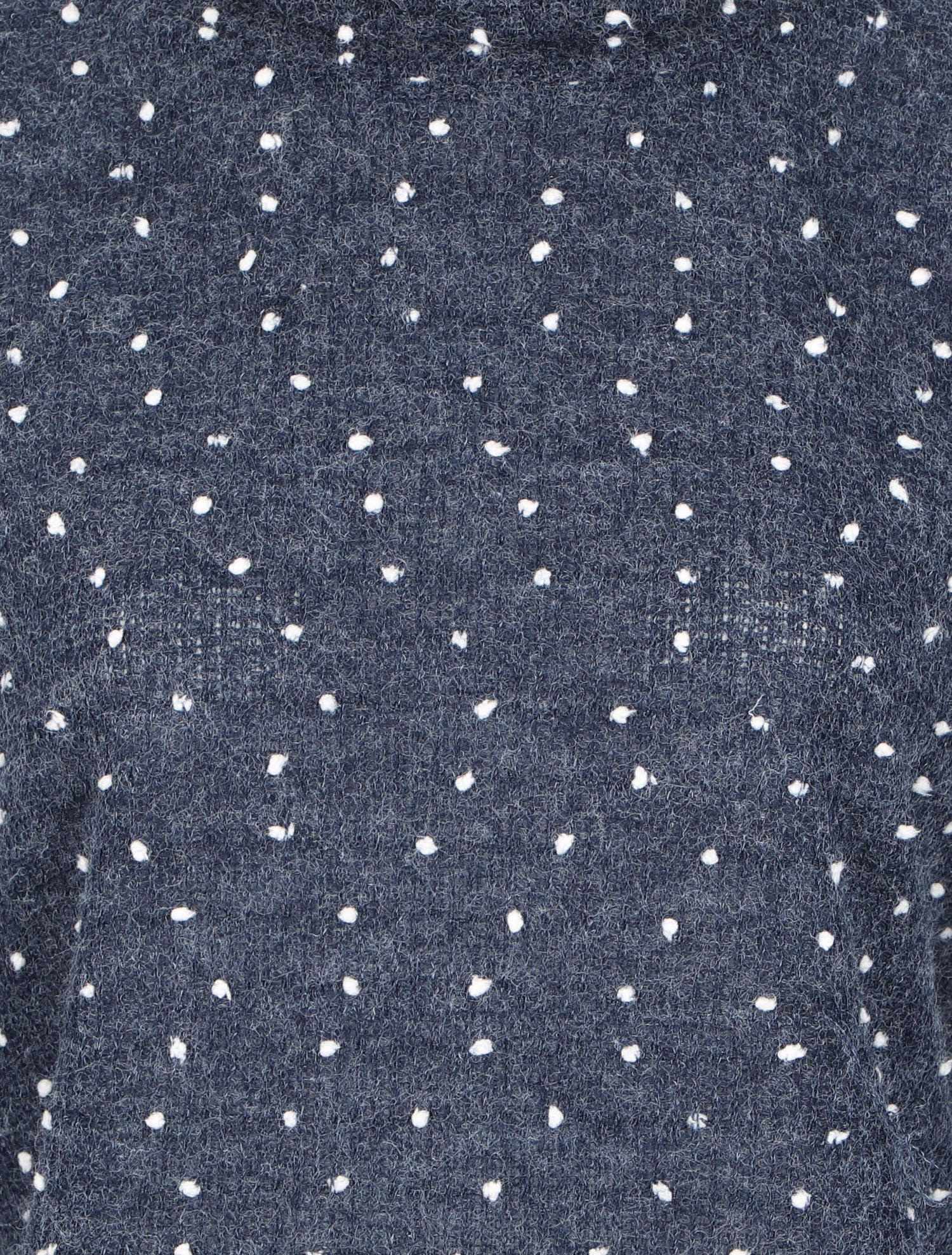 Pull col roulé oversize à plumetis - Bleu marine - 3
