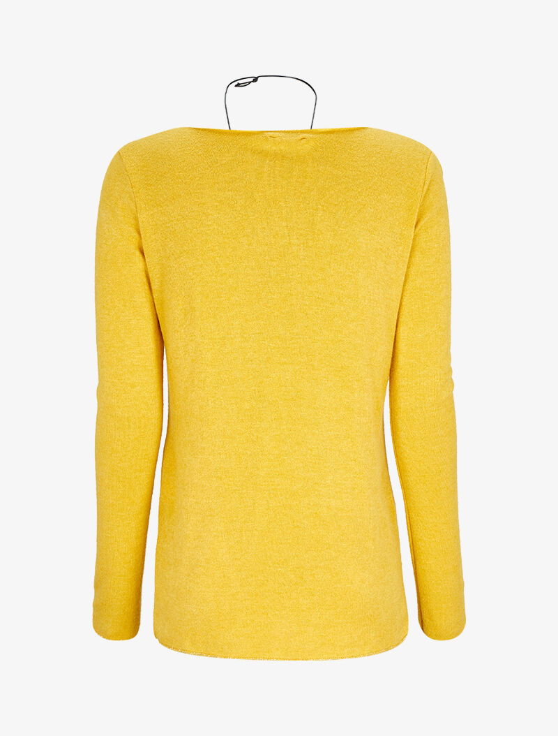 Top à bords irisés avec sautoir - Jaune - 2