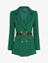 Blazer croisé à poches décoratives - Vert émeraude - 1