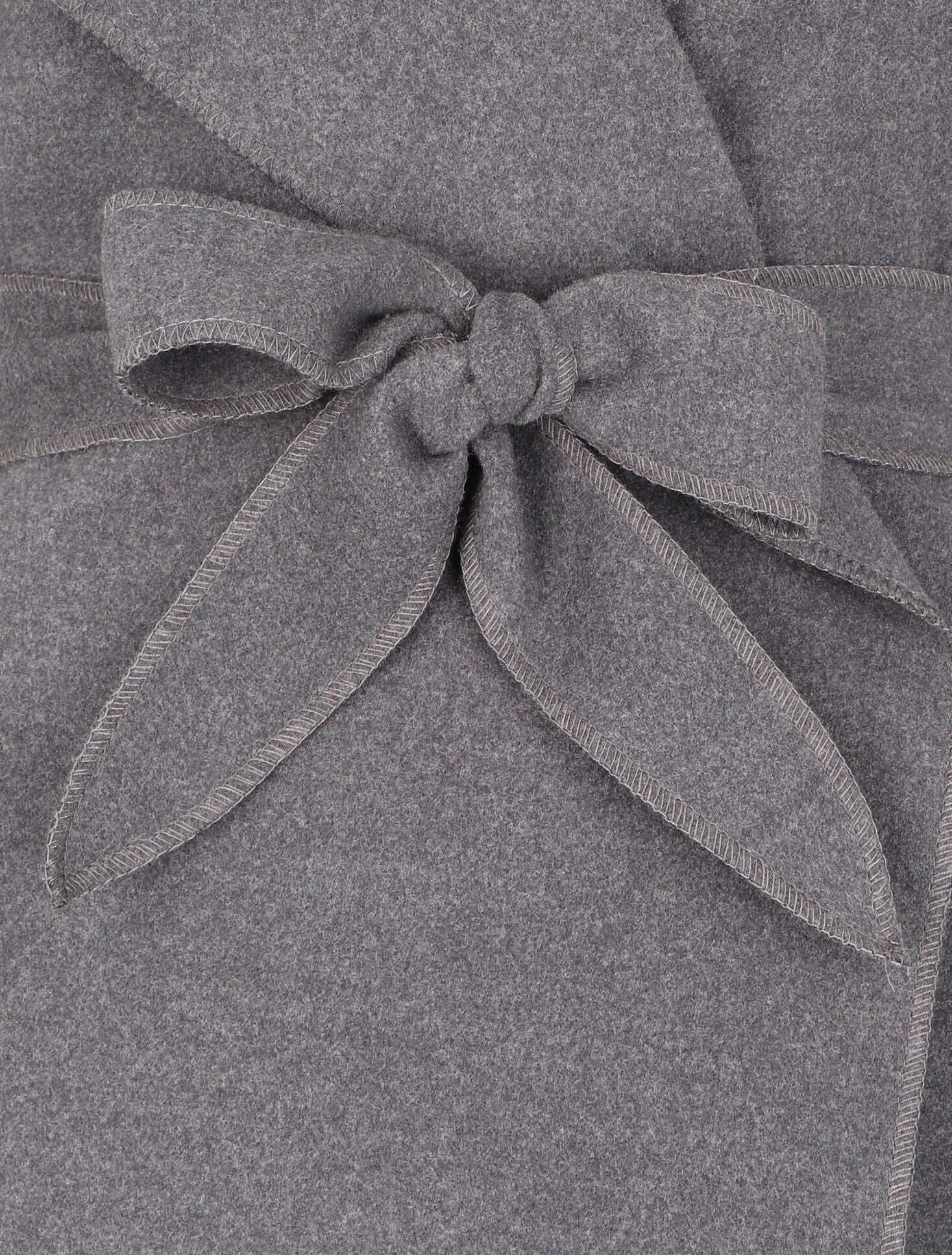 Manteau long uni à col châle - Gris foncé - 3